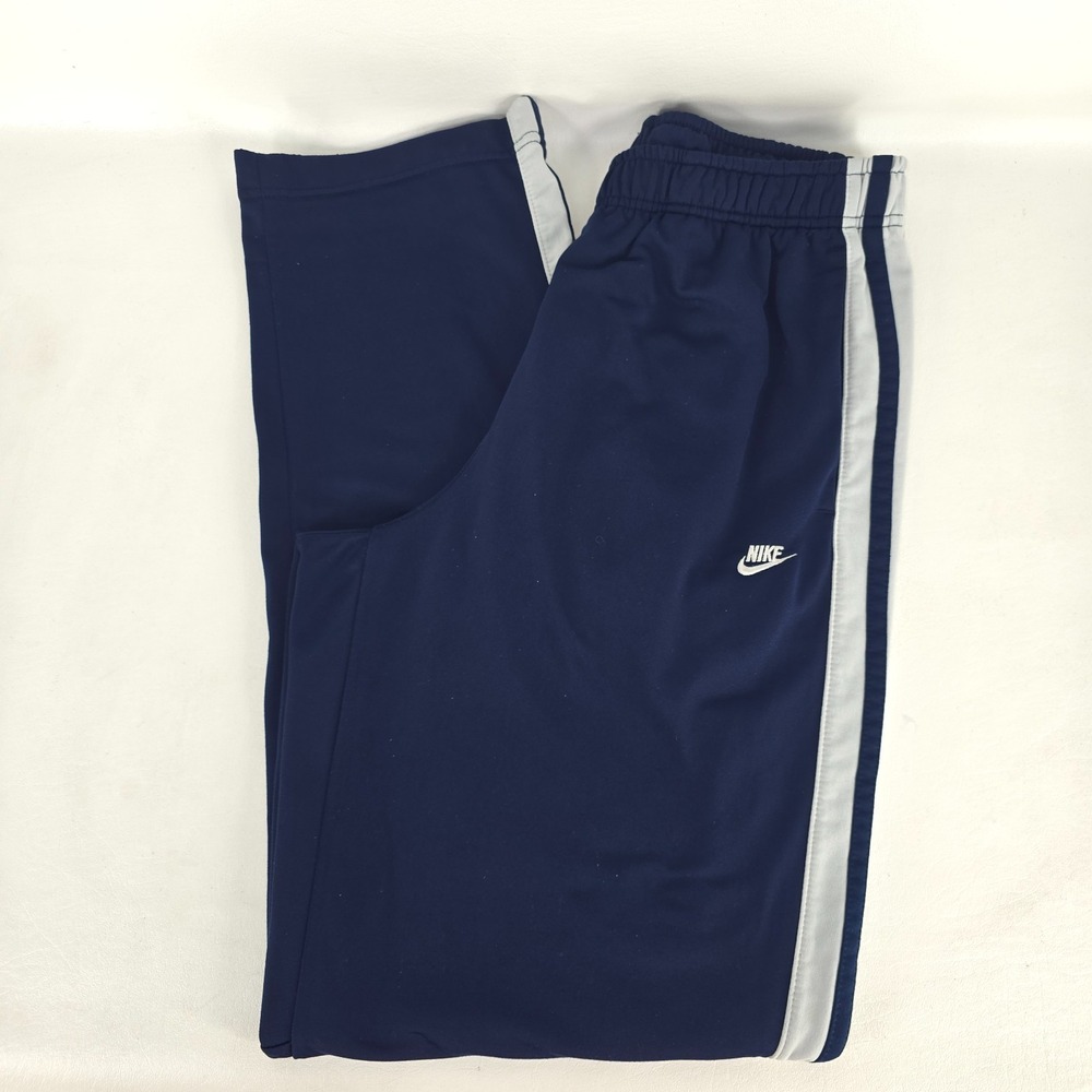 Vintage Nike Track Pants‎ Mens Large 90s Joggers Baggy Blue Wide Leg Swoosh Y2K